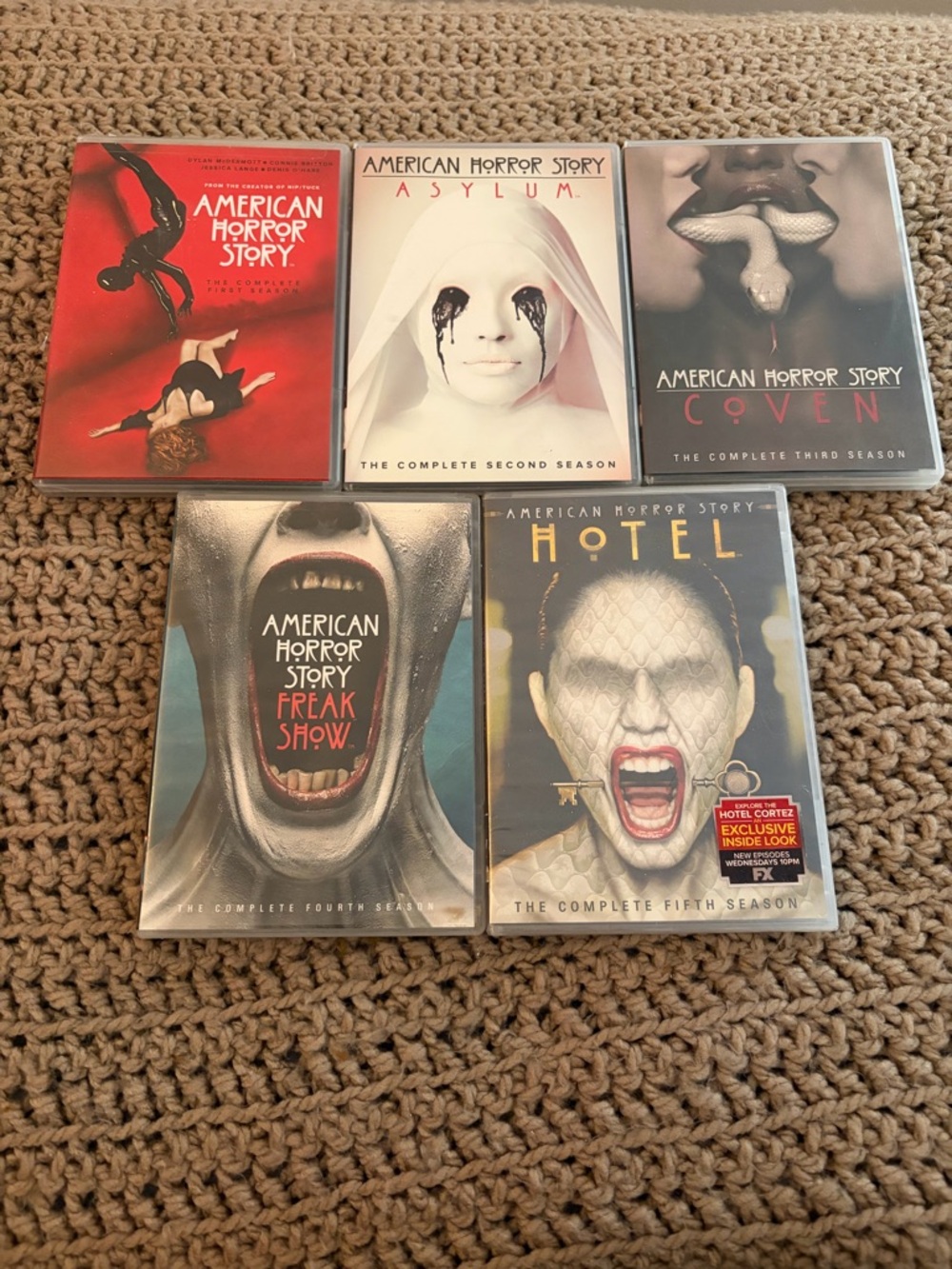 American Horror Story Complete Season DVD Set - Red, White, Black season 1-5